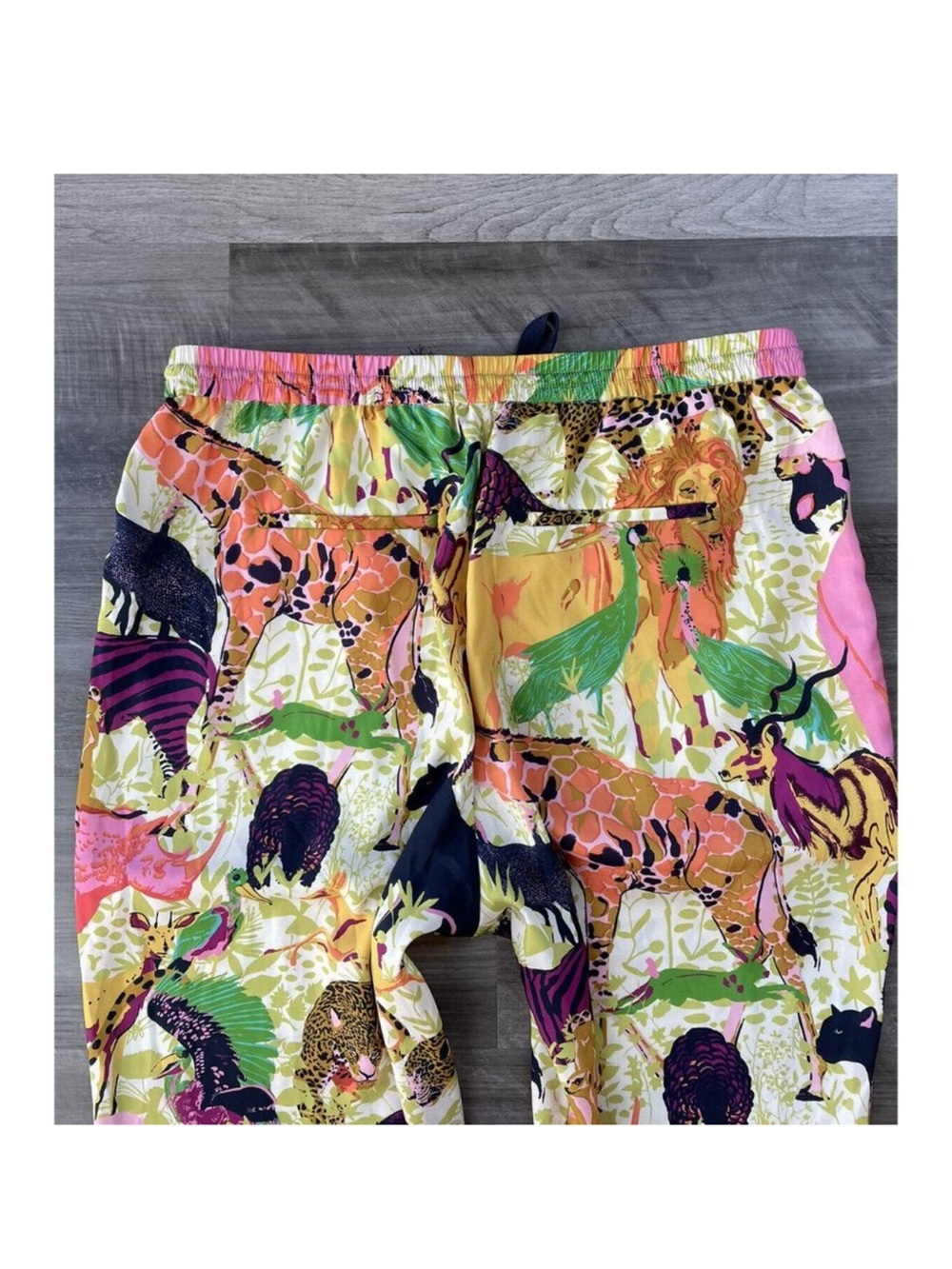 J. Crew Wide-Leg Safari Print Pants - Size 12 - Picture 6 of 6